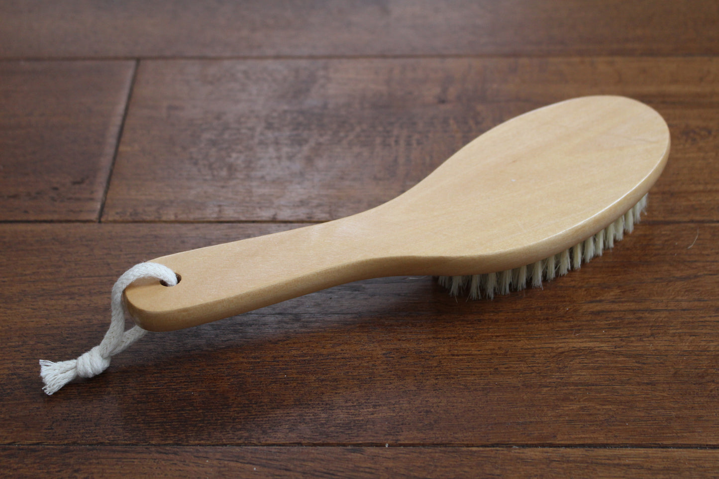 Natural Bristle Body Brush- Contoured Short Handle